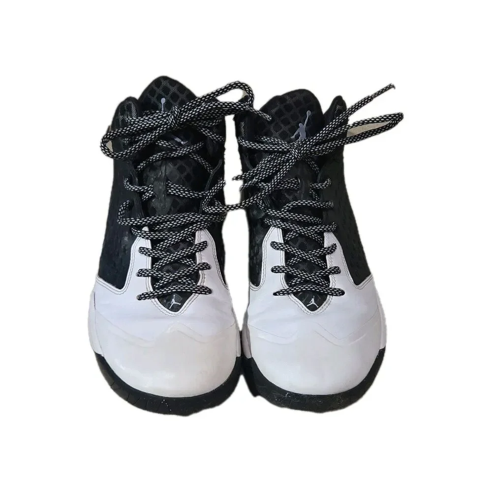 Jordan Rising High Black and White Mid-Top Sneaker 768931-025 Men's 8.5